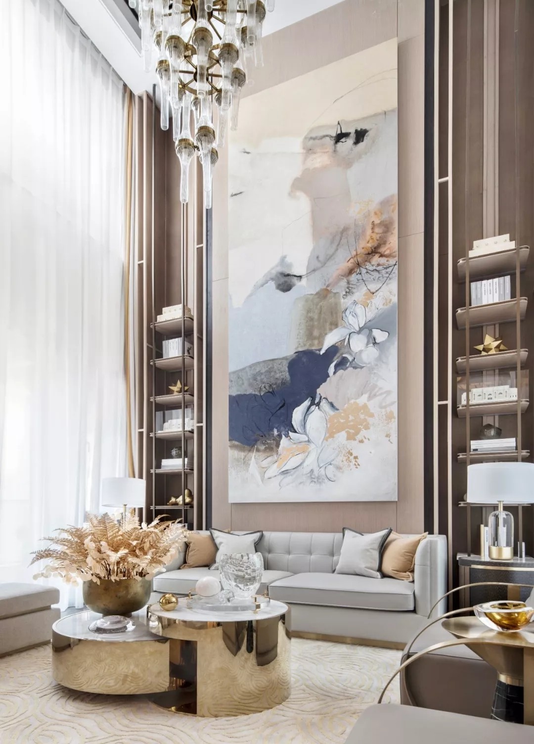 佛山装修公司现代简奢风格别墅装修效果图-客厅 佛山装修公司现代简奢风格别墅装修效果图-客厅