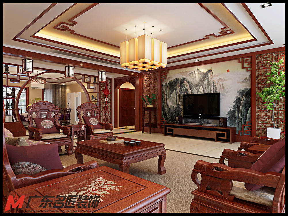 装修公司新古典风格室内装修效果图-客厅 装修公司新古典风格室内装修效果图-客厅