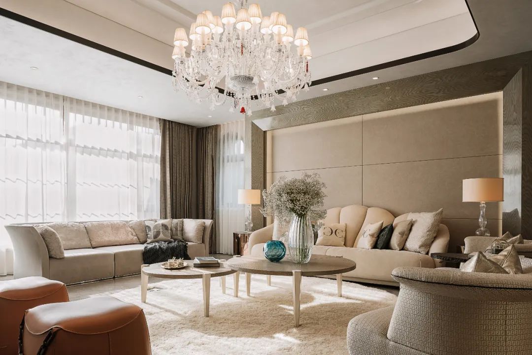 简欧风格家装设计别墅装修效果图-客厅 简欧风格家装设计别墅装修效果图-客厅