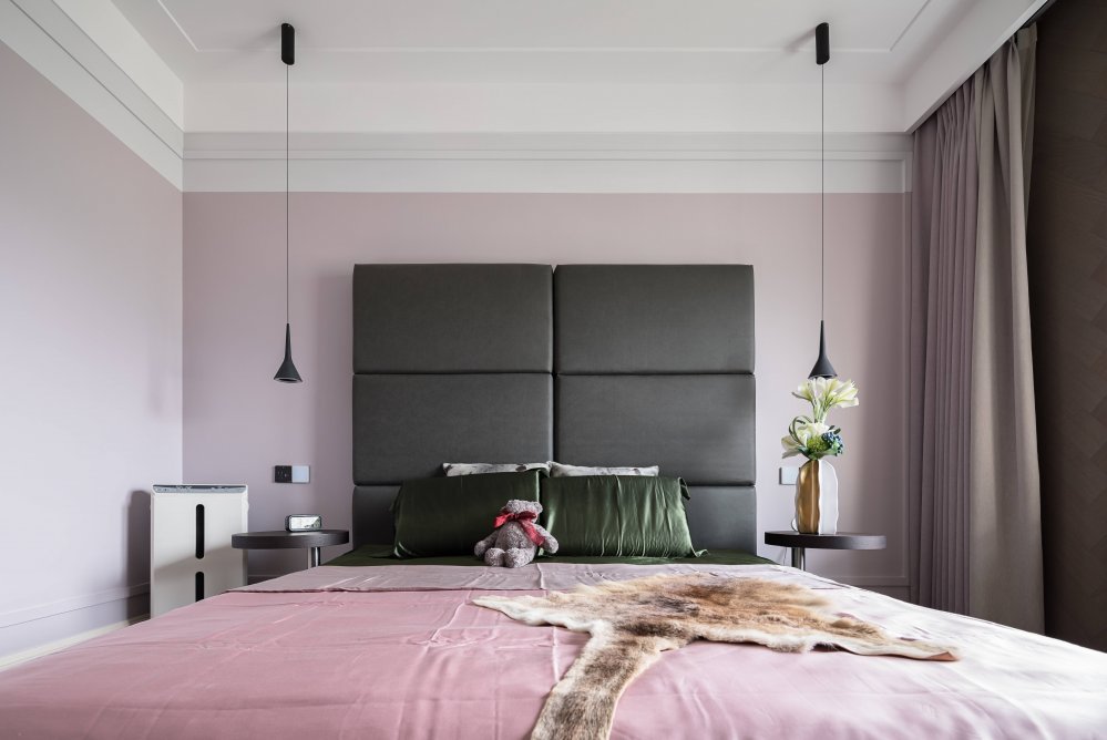 摩登复古风格室内家装案例效果图-卧室 摩登复古风格室内家装案例效果图-卧室