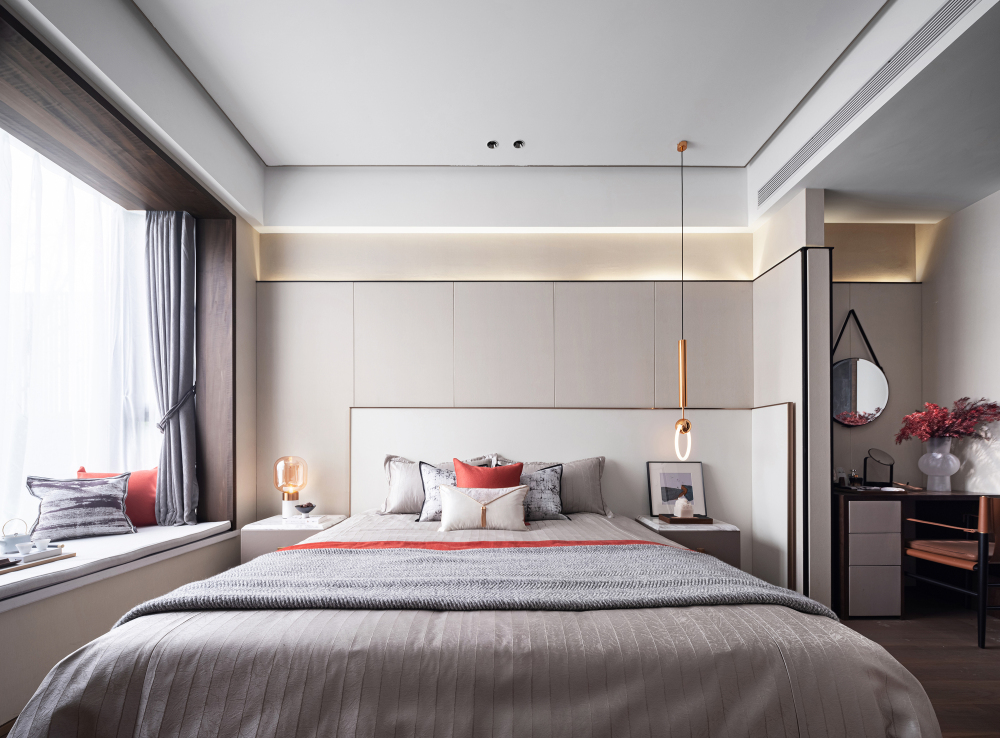新中式混搭风格室内设计家装案例-卧室
