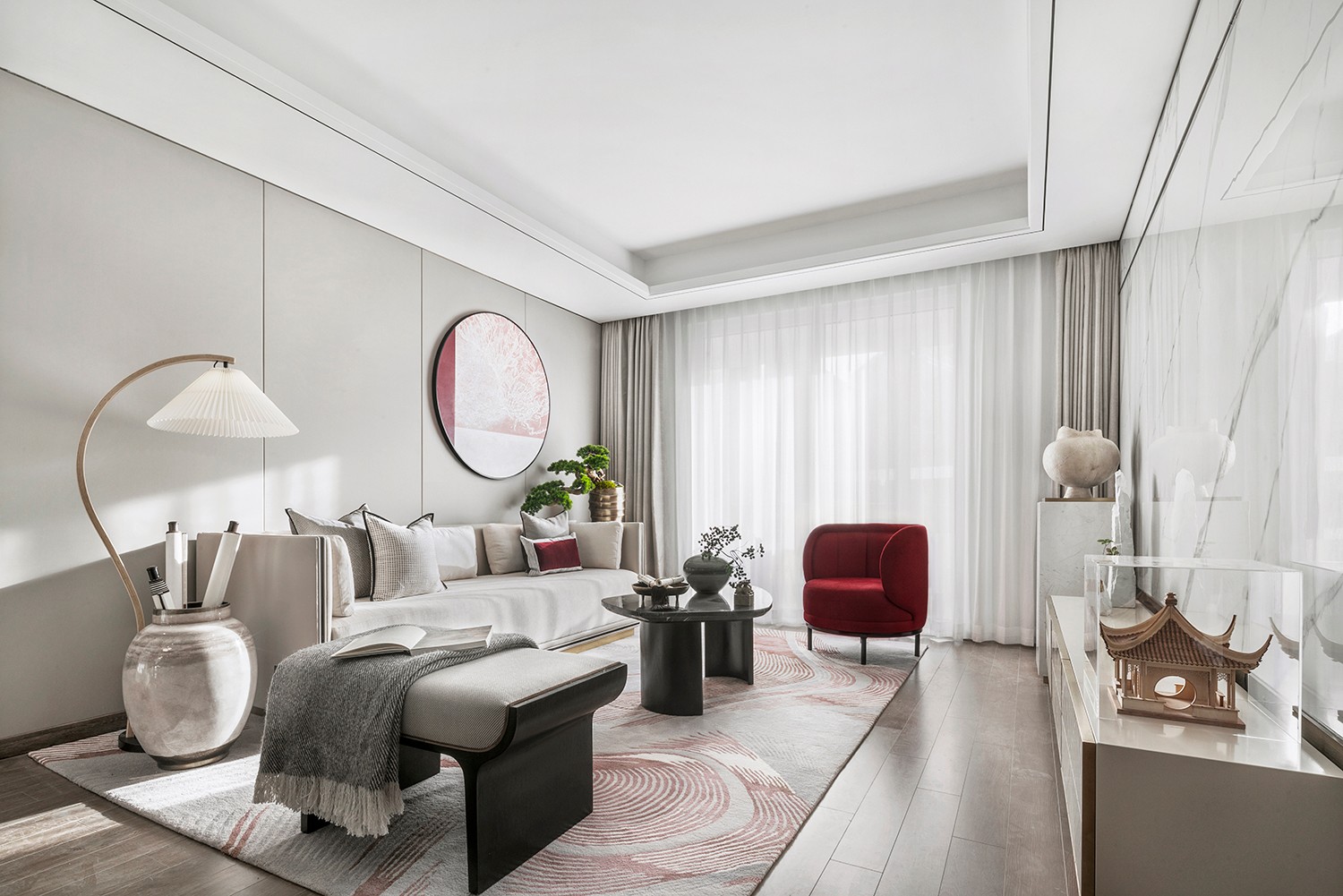 简欧轻奢风格家装设计室内装修效果图-客厅 简欧轻奢风格家装设计室内装修效果图-客厅